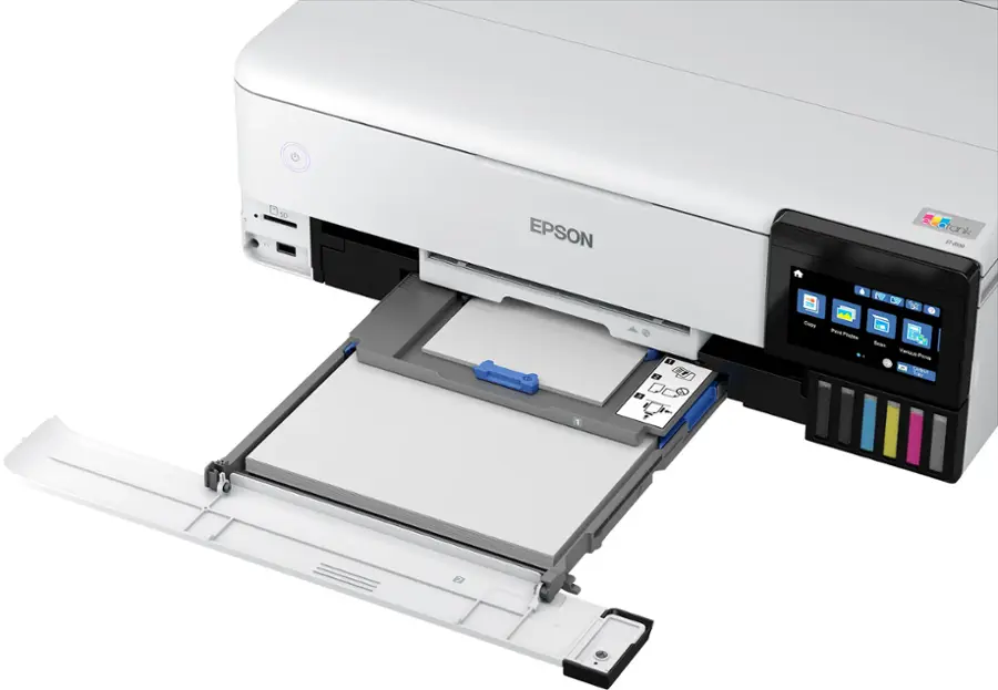 Alt View 30. Epson - EcoTank Photo ET-8550 All-in-One Wide-format Supertank Printer - White.