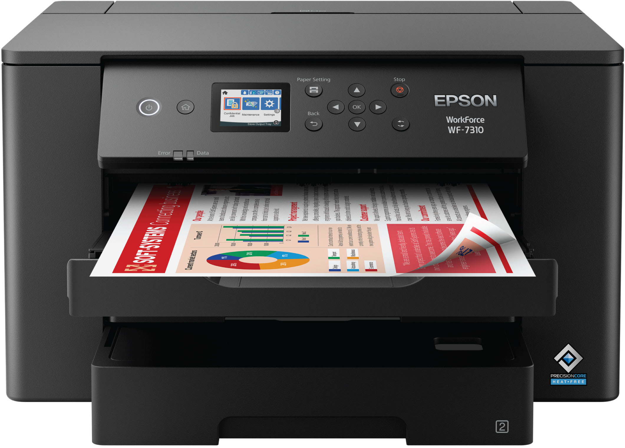 Epson - WorkForce Pro WF-7310 Wireless Wide-Format Inkjet Printer - Black