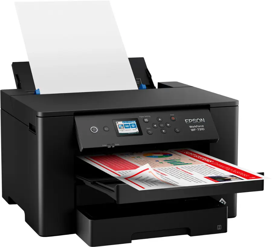 Alt View 13. Epson - WorkForce Pro WF-7310 Wireless Wide-Format Inkjet Printer - Black.