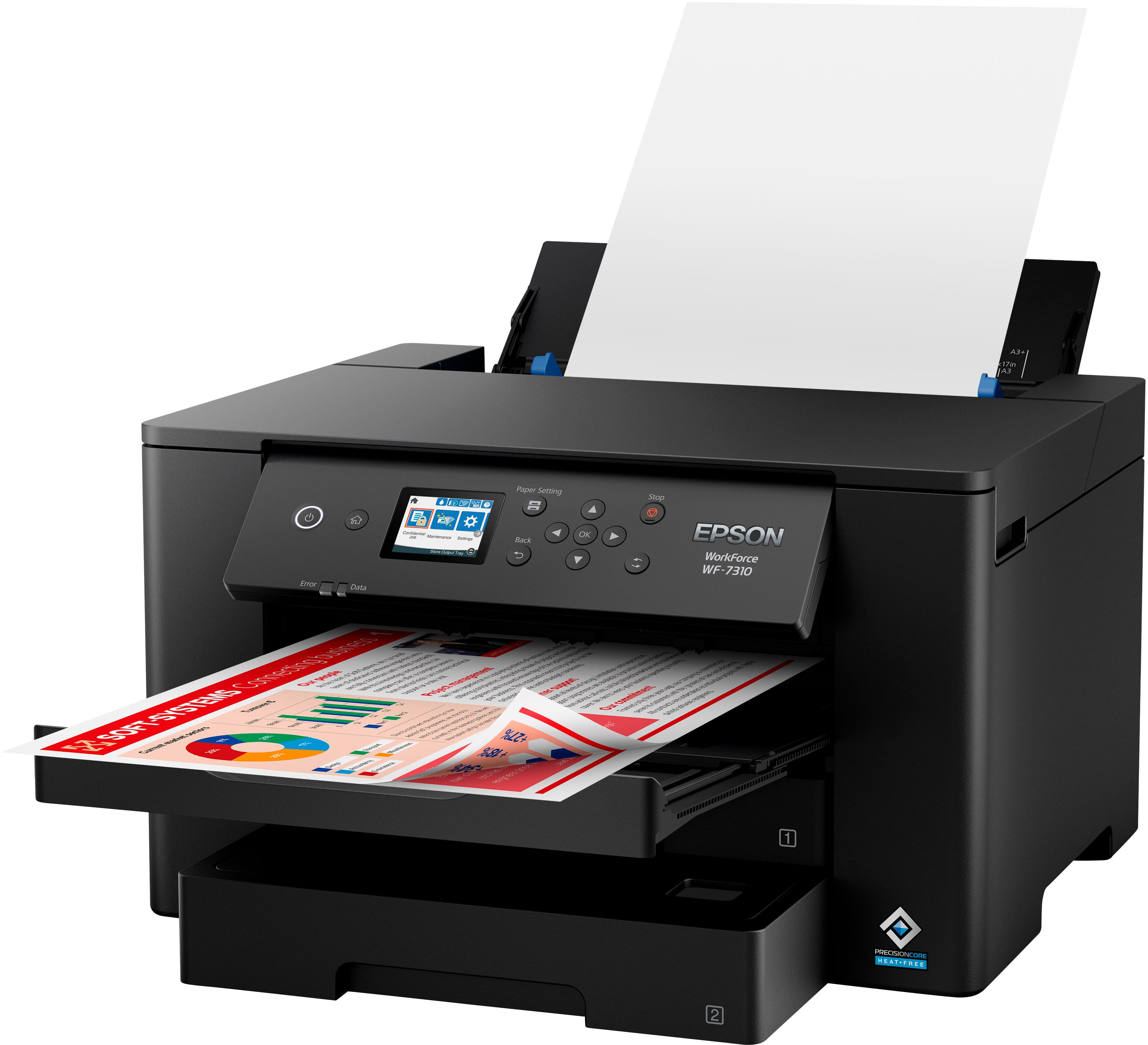 Alt View 14. Epson - WorkForce Pro WF-7310 Wireless Wide-Format Inkjet Printer - Black.