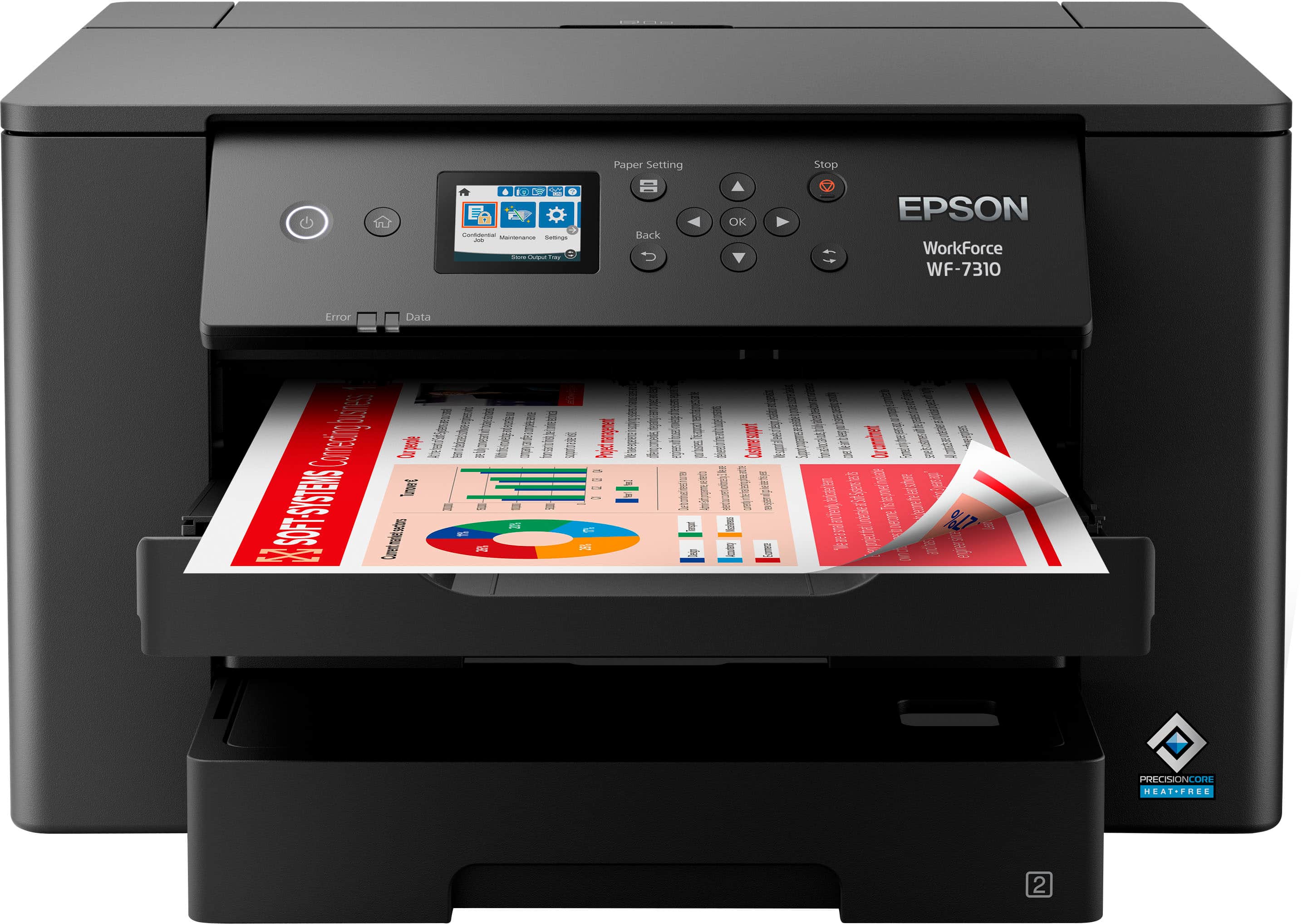 Alt View 16. Epson - WorkForce Pro WF-7310 Wireless Wide-Format Inkjet Printer - Black.