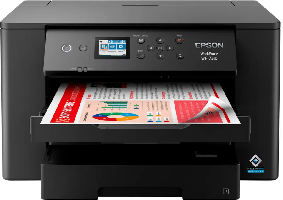Alt View 16. Epson - WorkForce Pro WF-7310 Wireless Wide-Format Inkjet Printer - Black.