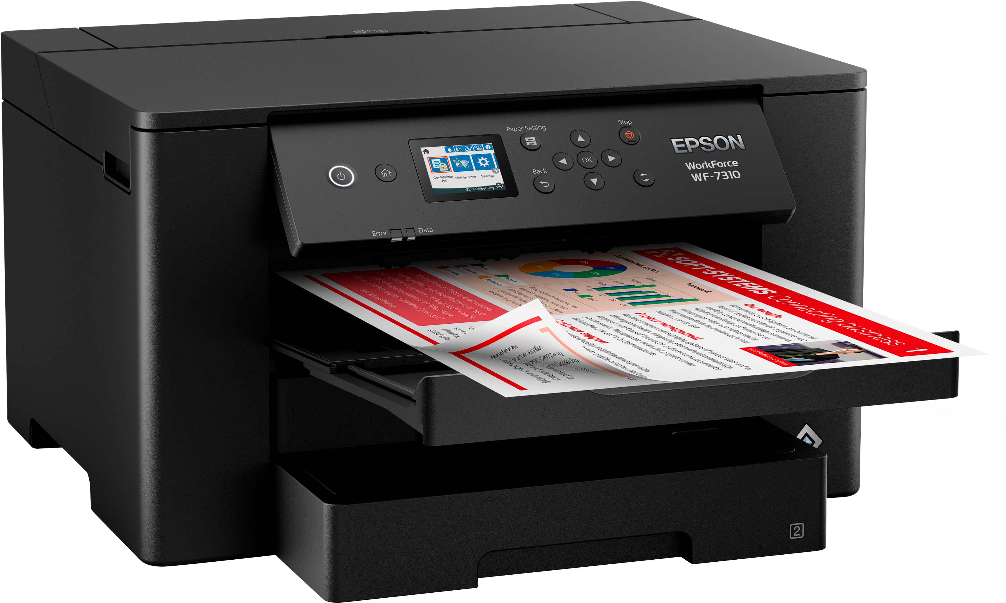 Alt View 18. Epson - WorkForce Pro WF-7310 Wireless Wide-Format Inkjet Printer - Black.