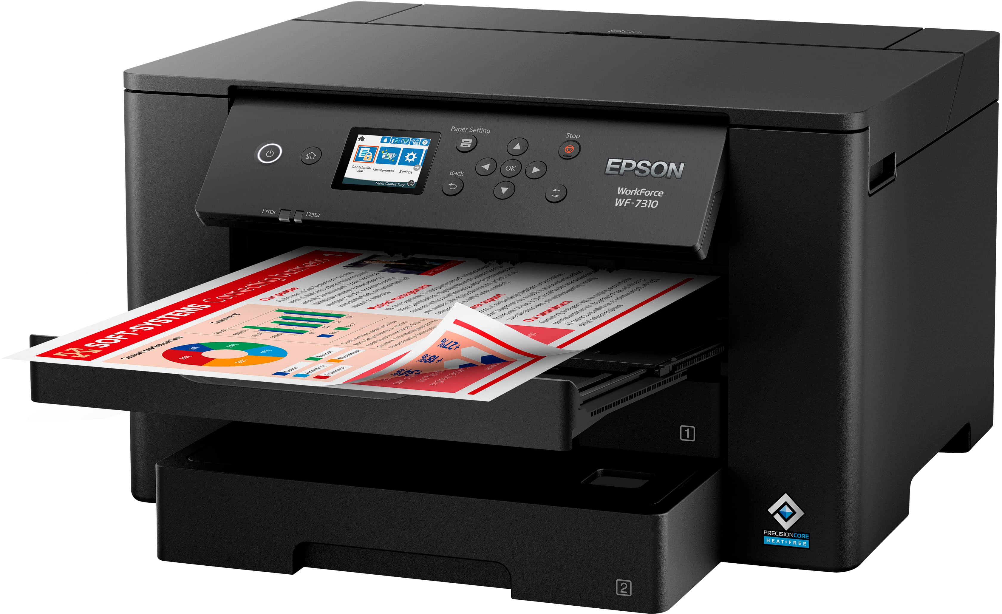 Alt View 20. Epson - WorkForce Pro WF-7310 Wireless Wide-Format Inkjet Printer - Black.