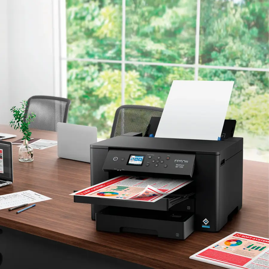 Alt View 33. Epson - WorkForce Pro WF-7310 Wireless Wide-Format Inkjet Printer - Black.