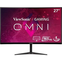 ViewSonic - OMNI VX2718-2KPC-MHD 27" LCD Curved QHD Adaptive Sync Gaming Monitor (DisplayPort and HDMI) - Black - Front_Zoom