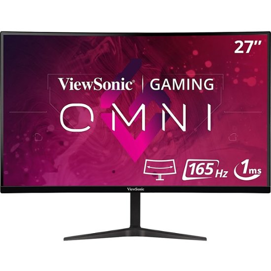 Front Zoom. ViewSonic - 27" LED Curved WQHD Monitor.