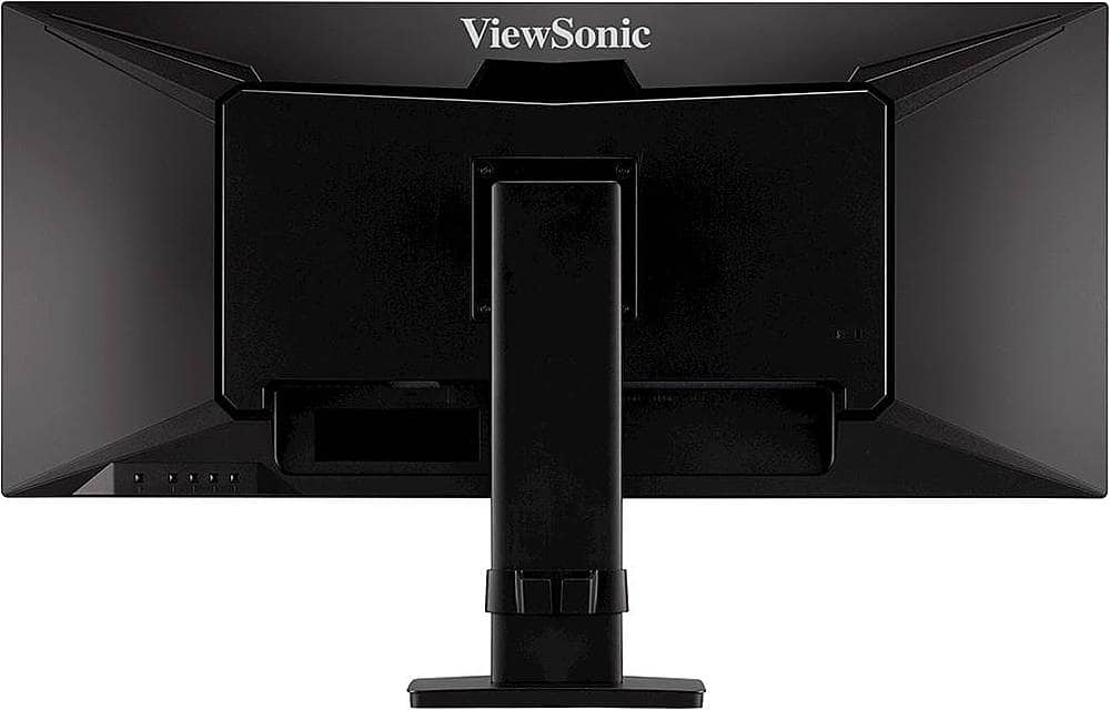 Back View: ViewSonic VA3456-MHDJ 34 Inch 21:9 UltraWide WQHD 1440p Monitor IPS with Ergonomics Design HDMI and DisplayPort - Black