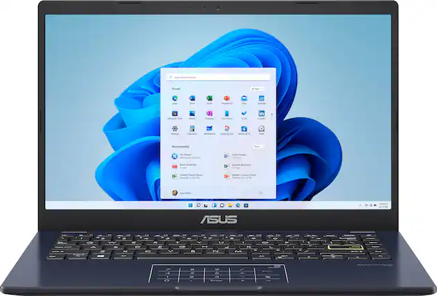 Front. ASUS - 14.0" Laptop - Intel Celeron N4020 - 4GB Memory - 128GB eMMC - Star Black.