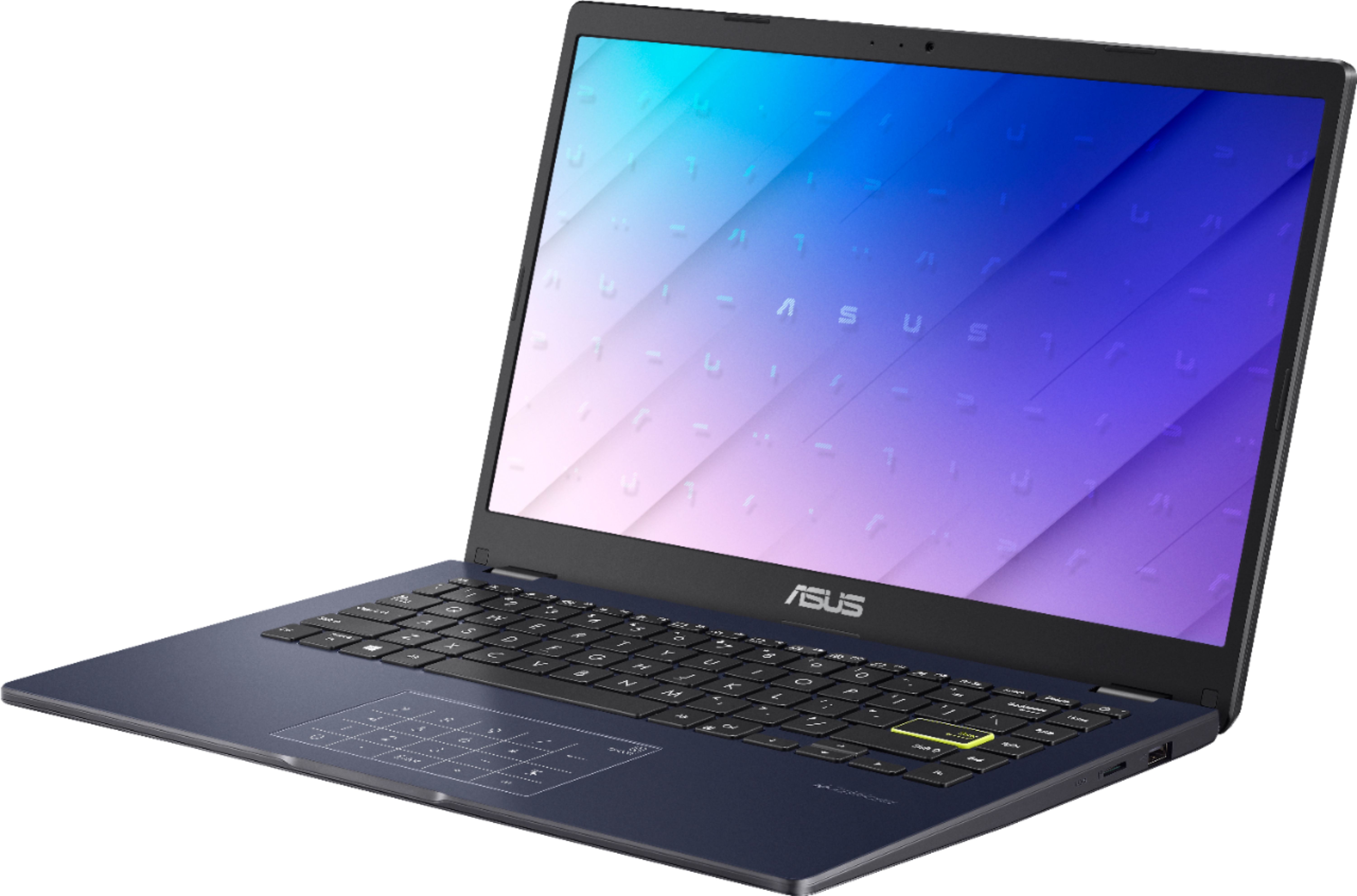 Left View: ASUS - 14.0" Laptop - Intel Celeron N4020 - 4GB Memory - 128GB eMMC - Star Black