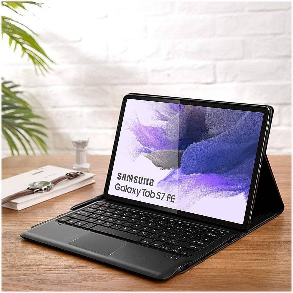 Alt View 16. SaharaCase - Keyboard Case with Mouse Pad for Samsung Galaxy Tab S8 Plus and S7 FE - Black.