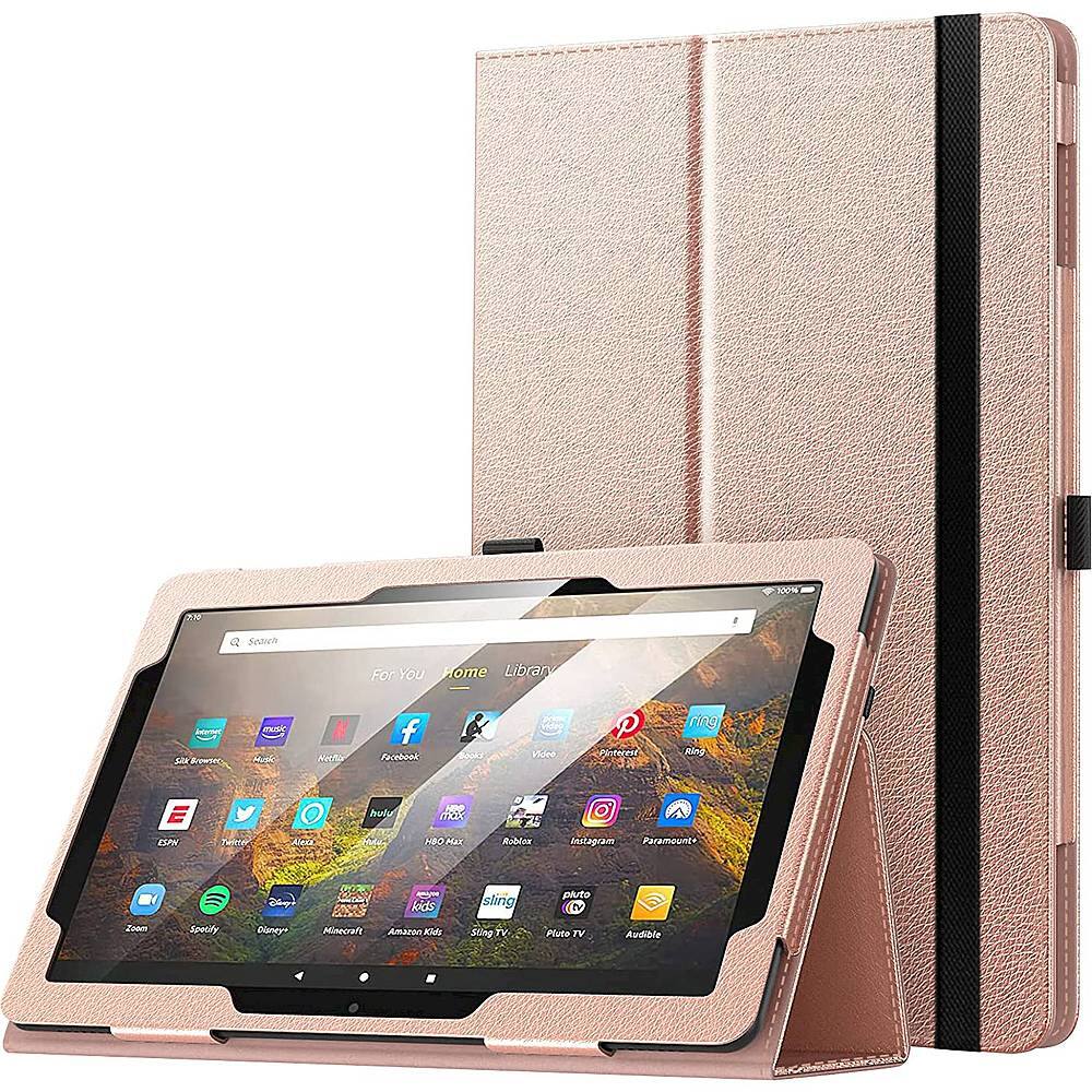 Alt View 12. SaharaCase - Bi-Fold Folio Case for Amazon Fire HD 10 (2021) - Rose Gold.