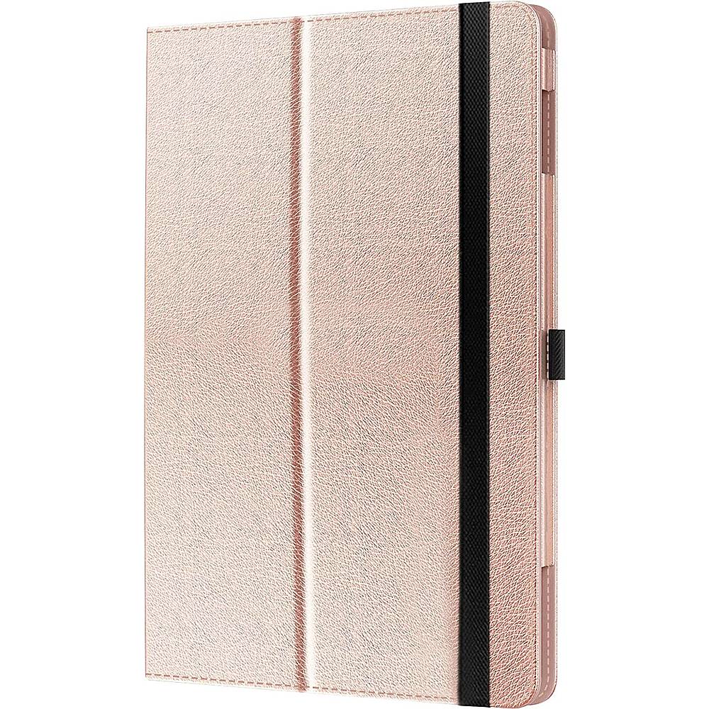 Left View: SaharaCase - SaharaBasics Folio Case for Apple iPad Air 10.5" (3rd Generation 2019) - Aqua Pink