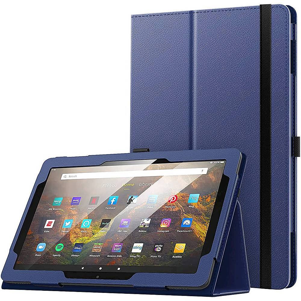Alt View 12. SaharaCase - Bi-Fold Folio Case for Amazon Fire HD 10 (2021) - Blue.