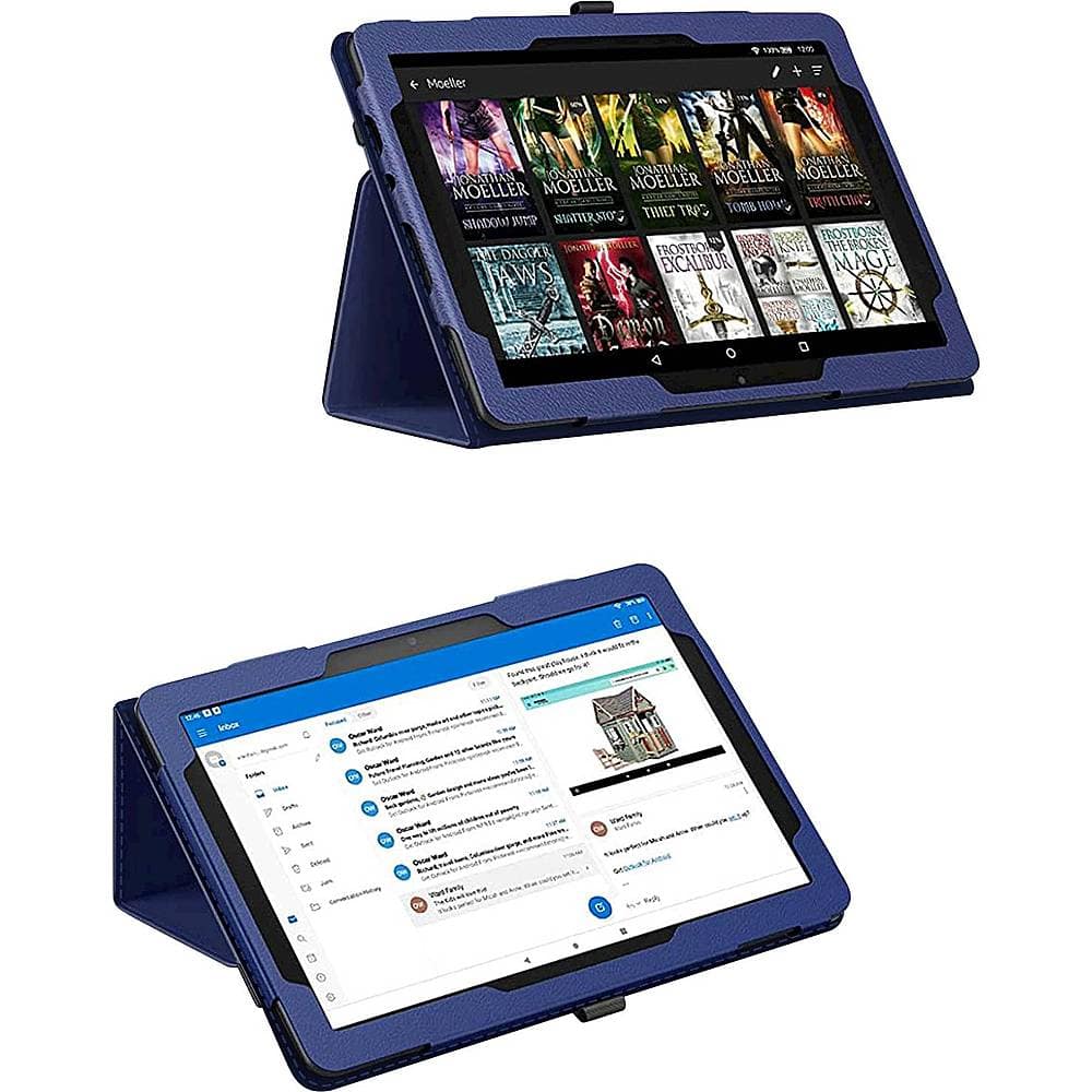 Alt View 14. SaharaCase - Bi-Fold Folio Case for Amazon Fire HD 10 (2021) - Blue.