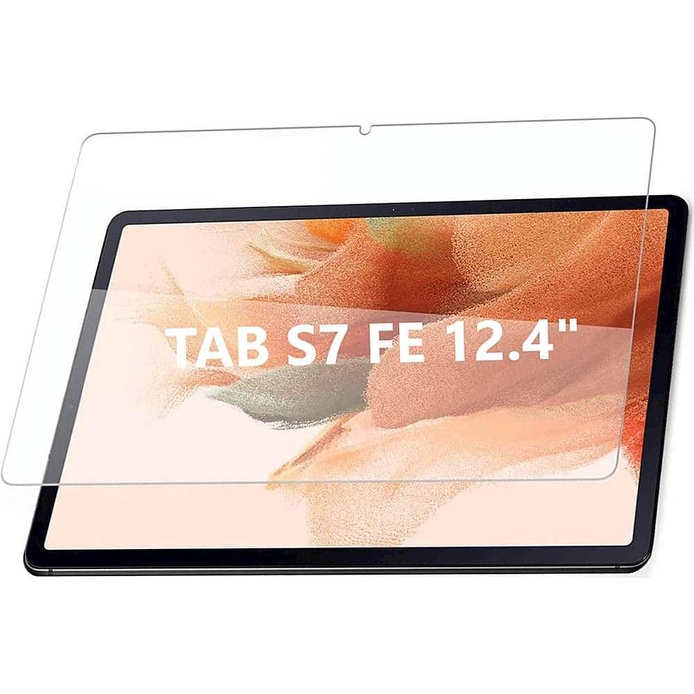 Front. SaharaCase - ZeroDamage Tempered Glass Screen Protector for Samsung Galaxy Tab S7 FE and Tab S8+ - Clear.