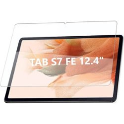 SaharaCase - ZeroDamage Tempered Glass Screen Protector for Samsung Galaxy Tab S7 FE and Tab S8+ - Clear - Front_Zoom
