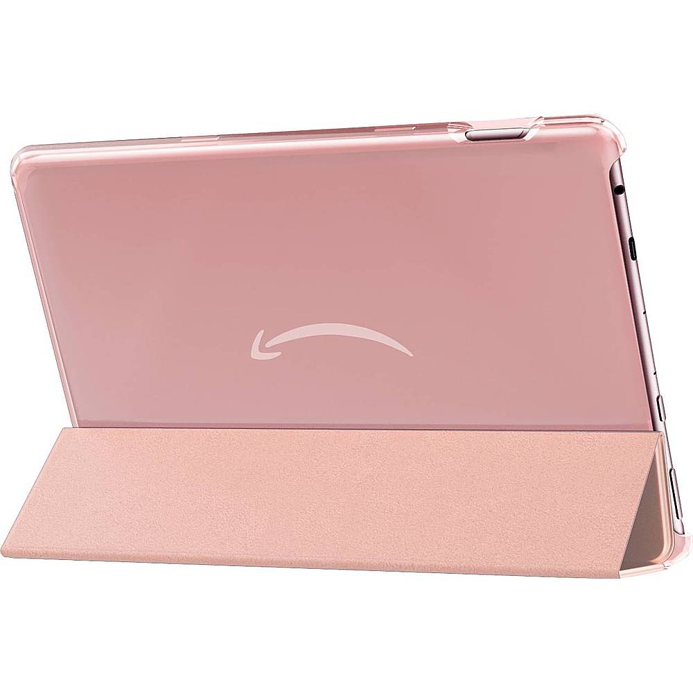 Left View: SaharaCase - Tri-Fold Folio Case for Amazon Fire HD 10 (2021) - Pink