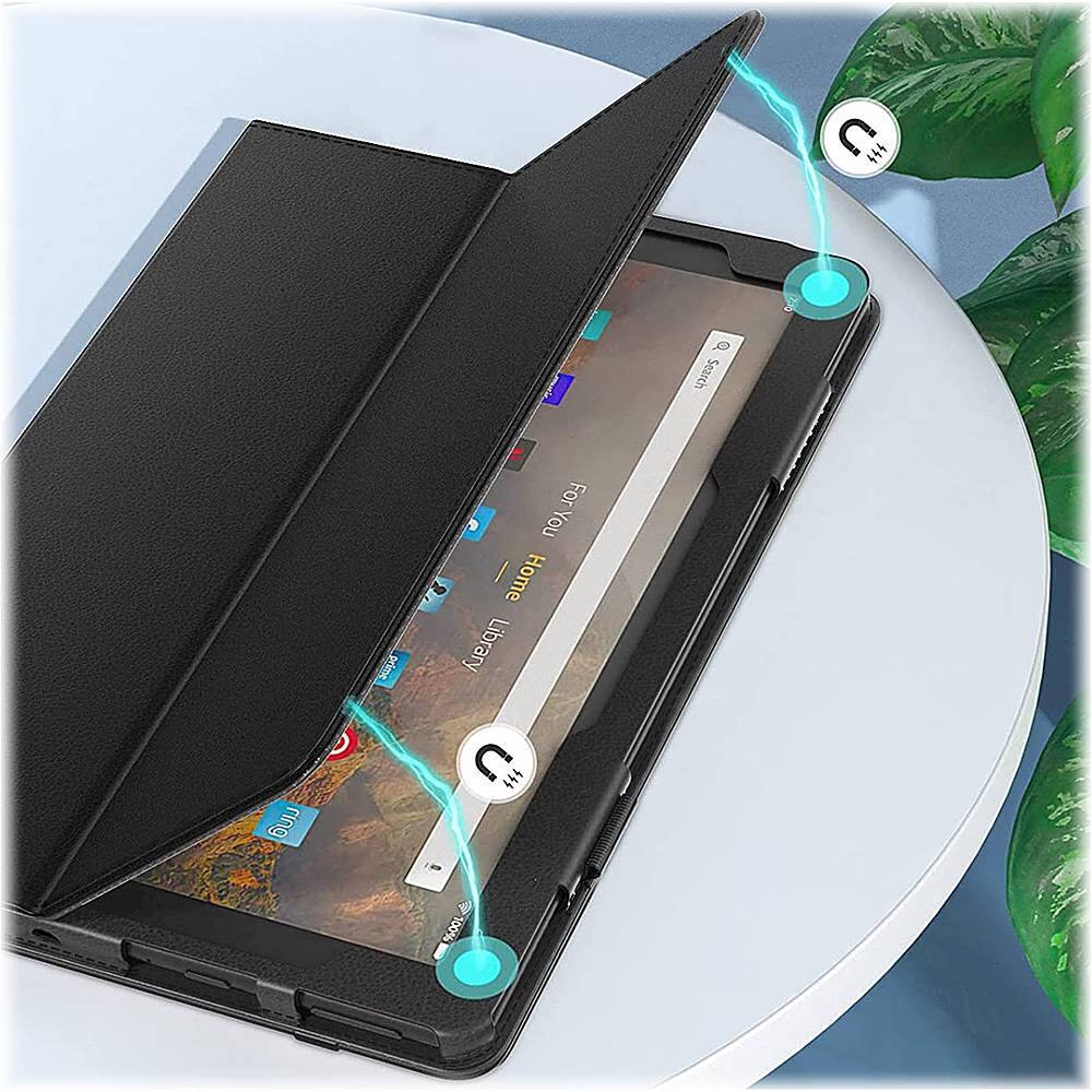 Alt View 12. SaharaCase - Bi-Fold Folio Case for Amazon Fire HD 10 (2021) - Black.