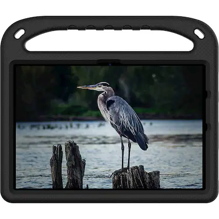 Front. SaharaCase - KidProof Case for Amazon Fire HD 10 (2021) - Black.