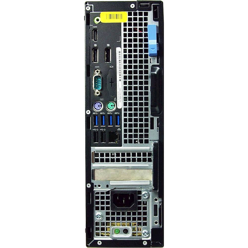 Back. Dell - Refurbished OptiPlex 7040 Desktop - Intel Core i7 - 16GB Memory - 512GB SSD - Black.