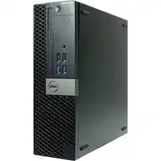 Left. Dell - Refurbished OptiPlex 7040 Desktop - Intel Core i7 - 16GB Memory - 512GB SSD - Black.
