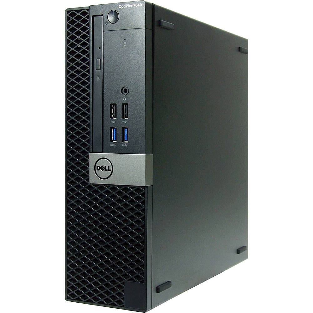 Left. Dell - Refurbished OptiPlex 7040 Desktop - Intel Core i7 - 16GB Memory - 512GB SSD - Black.