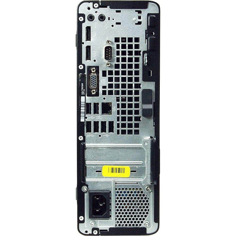 Back. HP - Refurbished ProDesk 600 G3 Desktop - Intel Core i7 - 16GB Memory - 512GB SSD - Black.