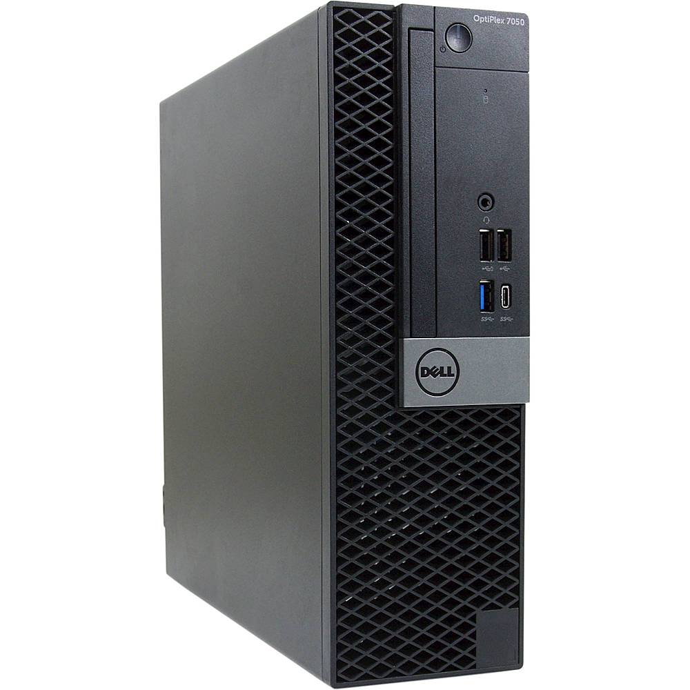 Angle View: Dell - Refurbished OptiPlex 7050 Desktop - Intel Core i7 - 16GB Memory - 512GB SSD - Black