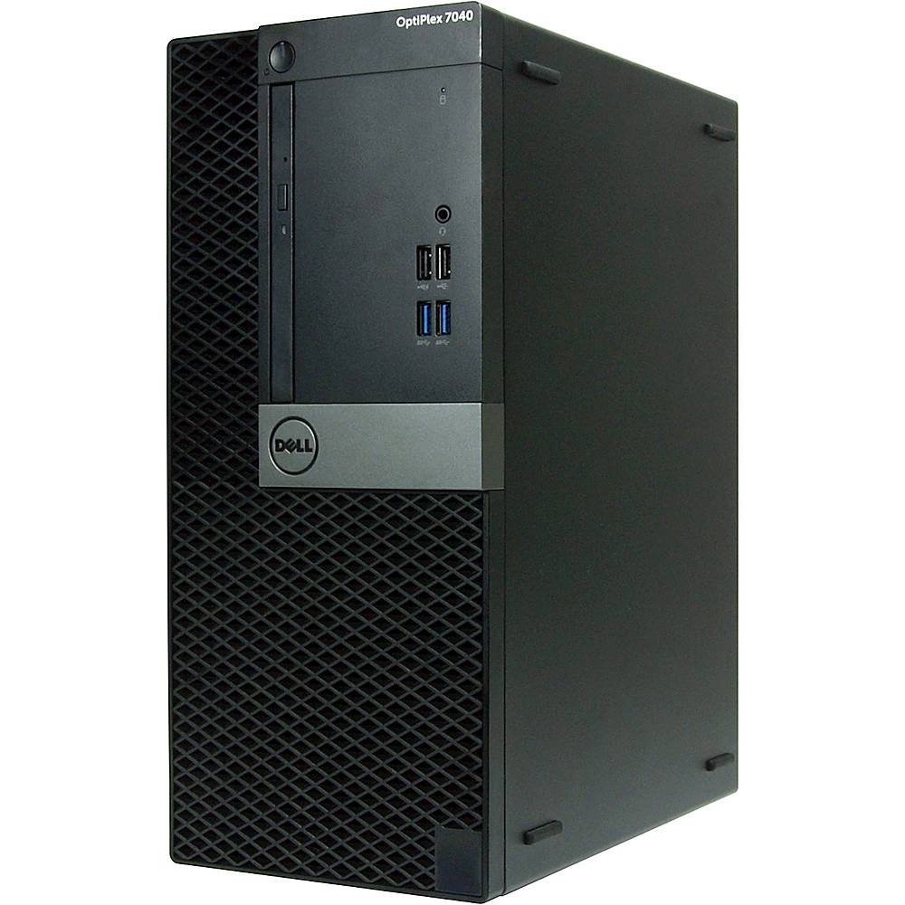Left View: Dell - OptiPlex 5000 Desktop - Intel i5-10505 - 16 GB Memory - 256 GB SSD - Black