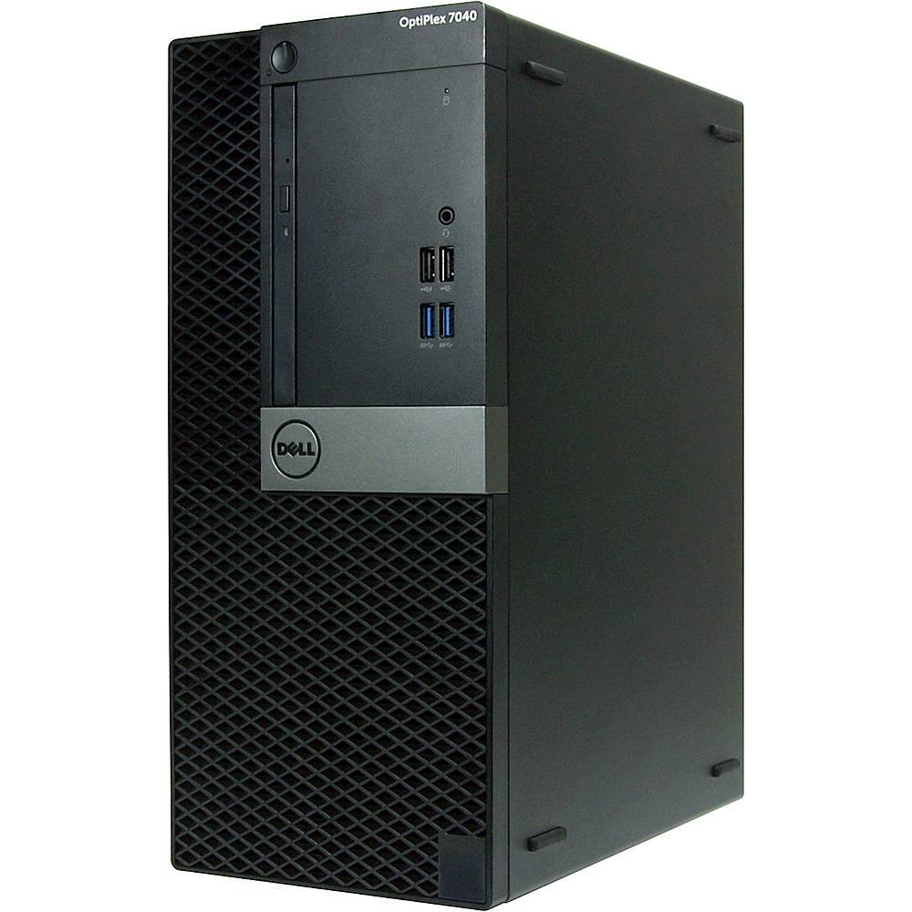 Left View: Dell - OptiPlex 5000 Desktop - Intel i5-10505 - 16 GB Memory - 256 GB SSD - Black