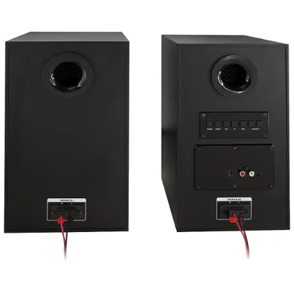 Front. iLive - Bluetooth Bookshelf Speaker - Black.