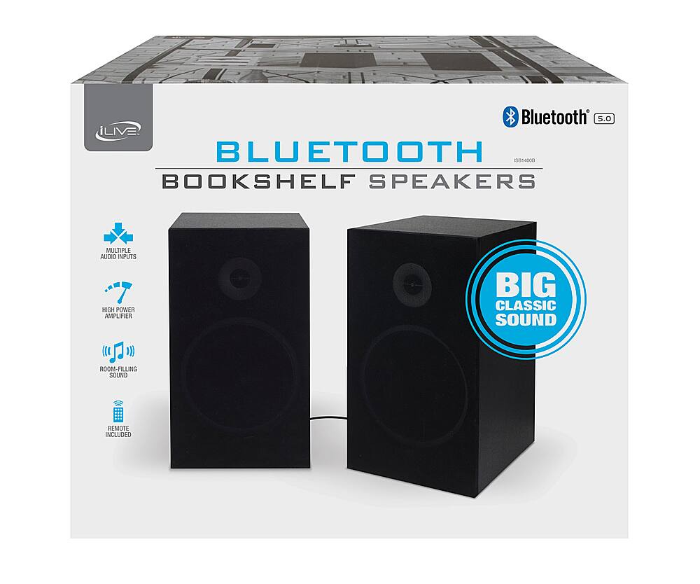 Alt View 11. iLive - Bluetooth Bookshelf Speaker - Black.