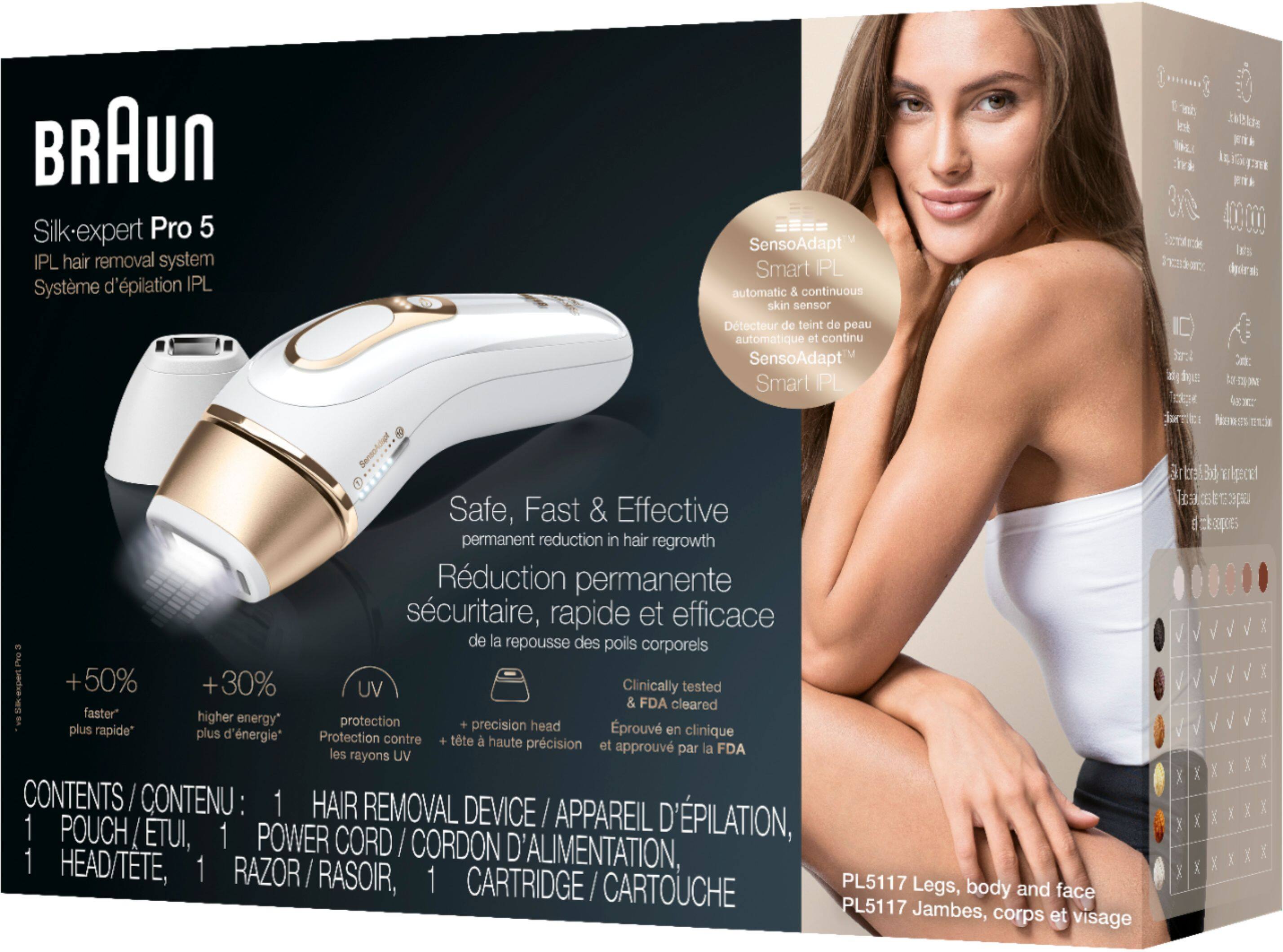 Braun Silk-Expert Pro 5 PL5124 IPL Permanent Hair Removal System Laser  Device 69055886359