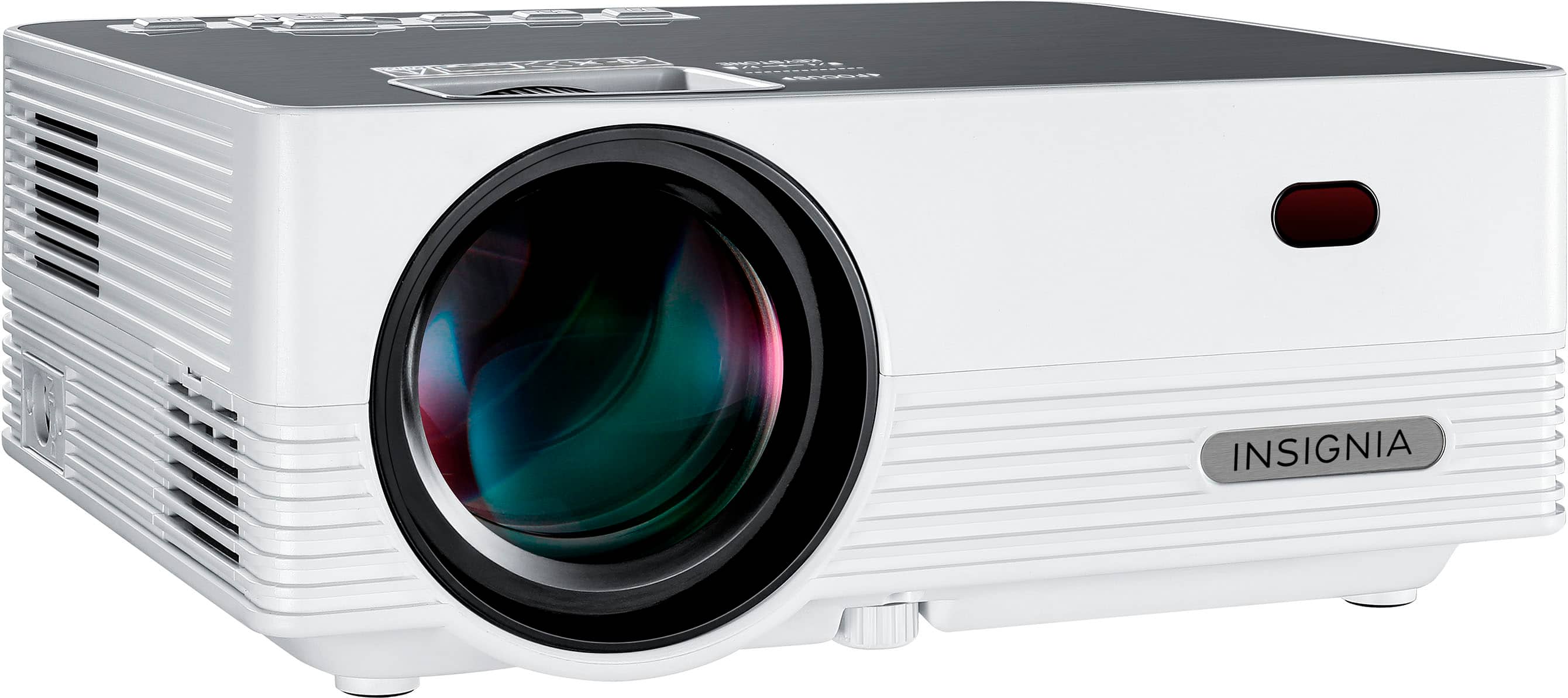 Alt View 24. Insignia™ - Complete Outdoor Projector Kit with 91” Folding Screen, Projector, and Speaker - White.