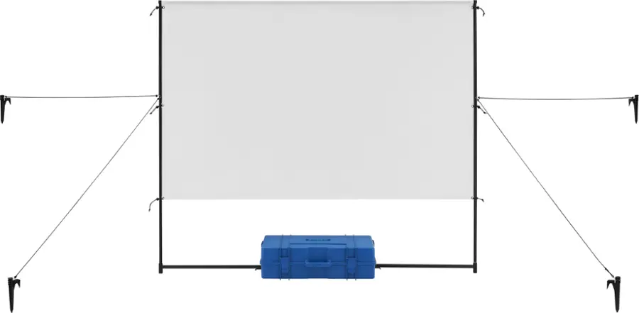Alt View 20. Insignia™ - Complete Outdoor Projector Kit with 91” Folding Screen, Projector, and Speaker - White.