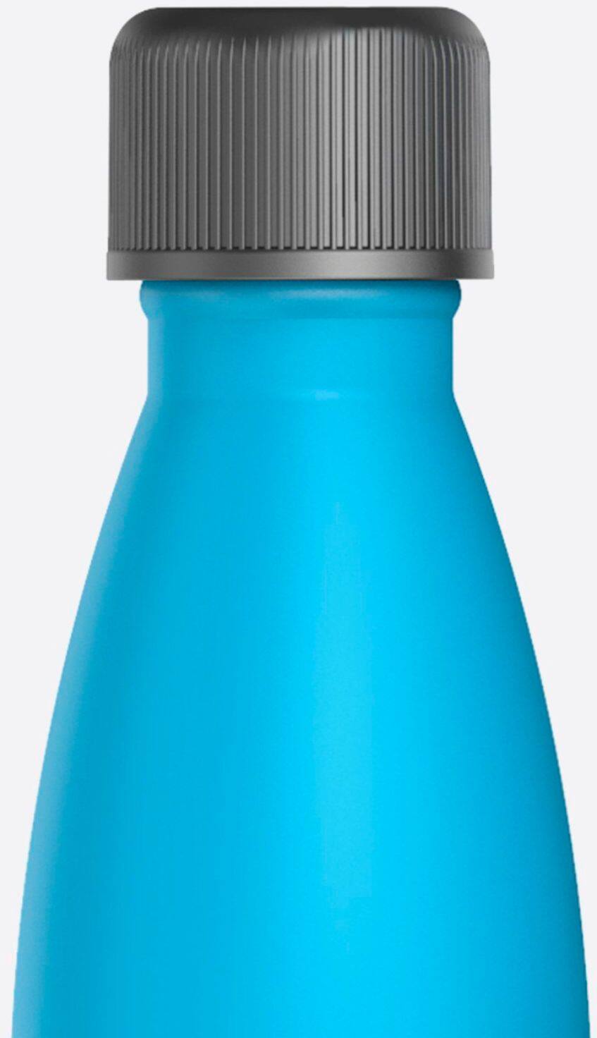 Left. CrazyCap - LYT® 17oz. Self-Cleaning Bottle with UV-C Water Purifier - Miami Blue.