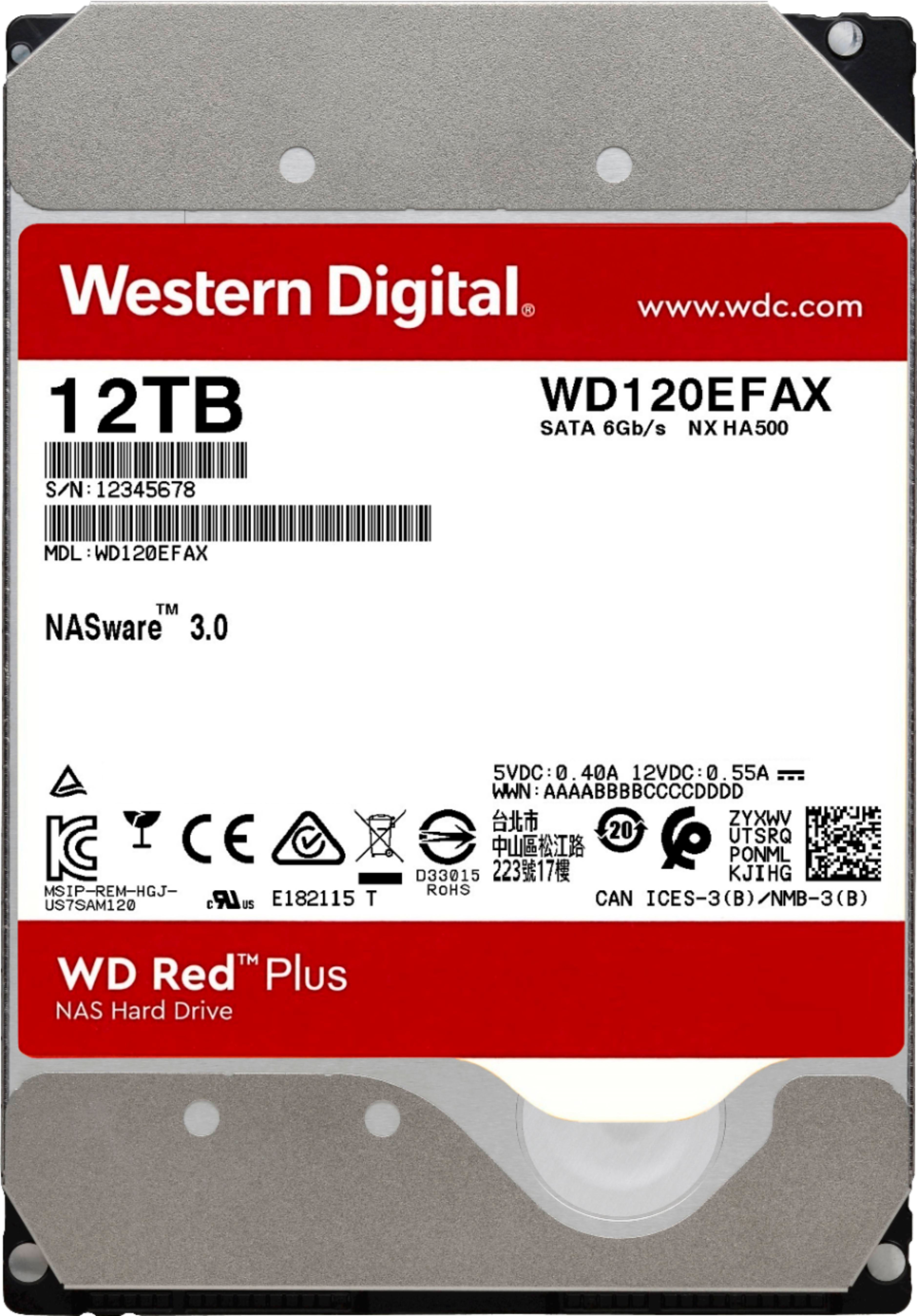 WD Red Plus 12TB Internal SATA NAS Hard Drive for Desktops  WDBAVV0120HNC-WRSN - Best Buy