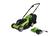 Front. Greenworks - 24-Volt 13-Inch Push Lawn Mower (1x 4.0Ah Battery and 1 x Charger) - Green.