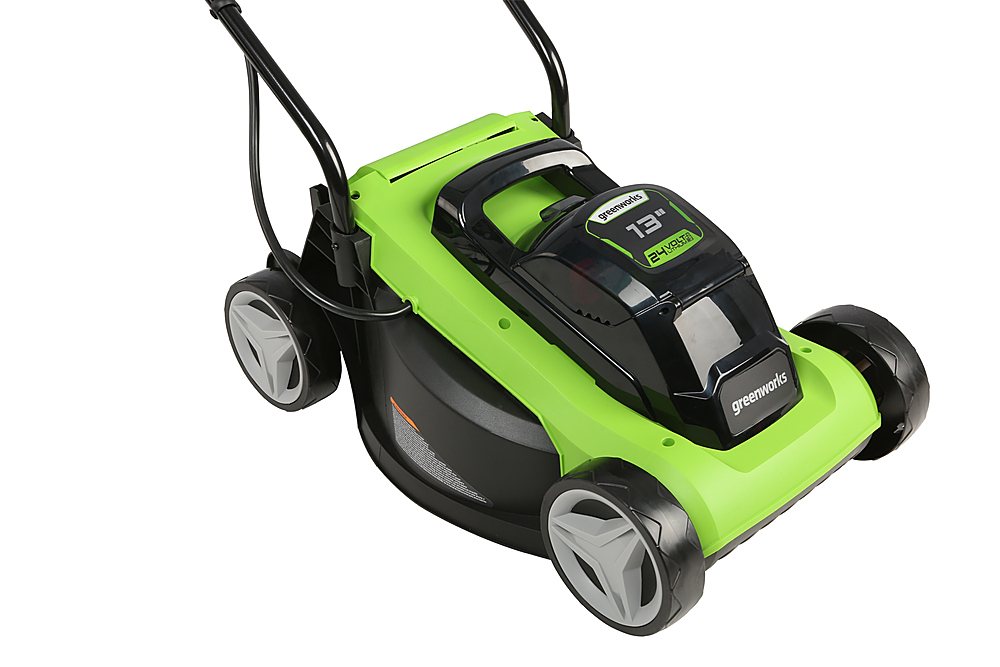 Greenworks 24V 13 Brushless Lawn Mower, 4Ah USB Battery and Charger Included, 2534402