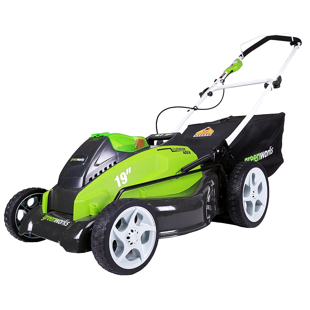 Customer Reviews: Greenworks 40-Volt 19-Inch Push Lawn Mower (1 x 2.0Ah ...