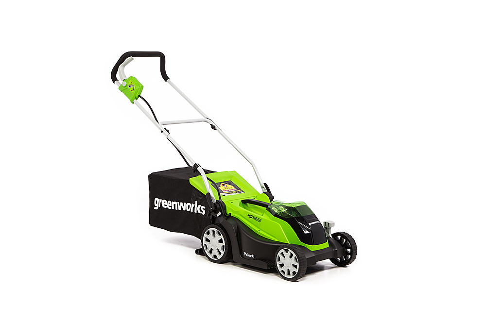 Angle View: Greenworks - 17 in. 40-Volt Cordless Brushless Walk Behind Lawn Mower (Battery and Charger Not Included) - Green