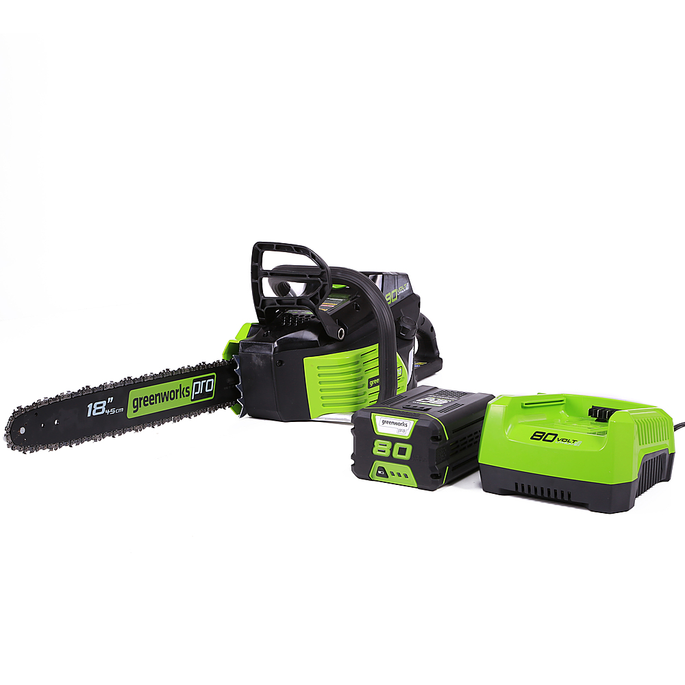 Photo 1 of [READ NOTES] 18 in. 80-Volt Cordless Brushless Chainsaw (2.0Ah Battery & Charger Included)