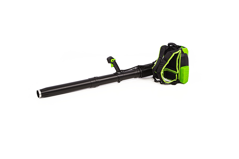 Angle View: Greenworks - 80-Volt 145 MPH 580CFM Cordless Brushless Backpack Blower (Battery & Charger Not Included) - Green