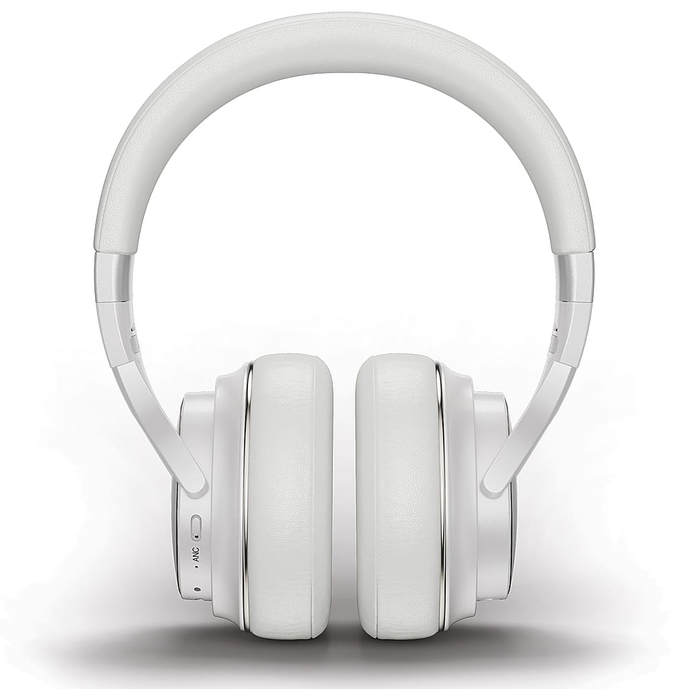 Raycon - The Everyday Over-Ear Active-Noise-Canceling Wireless Bluetooth Headphones - Silver - Front_Zoom
