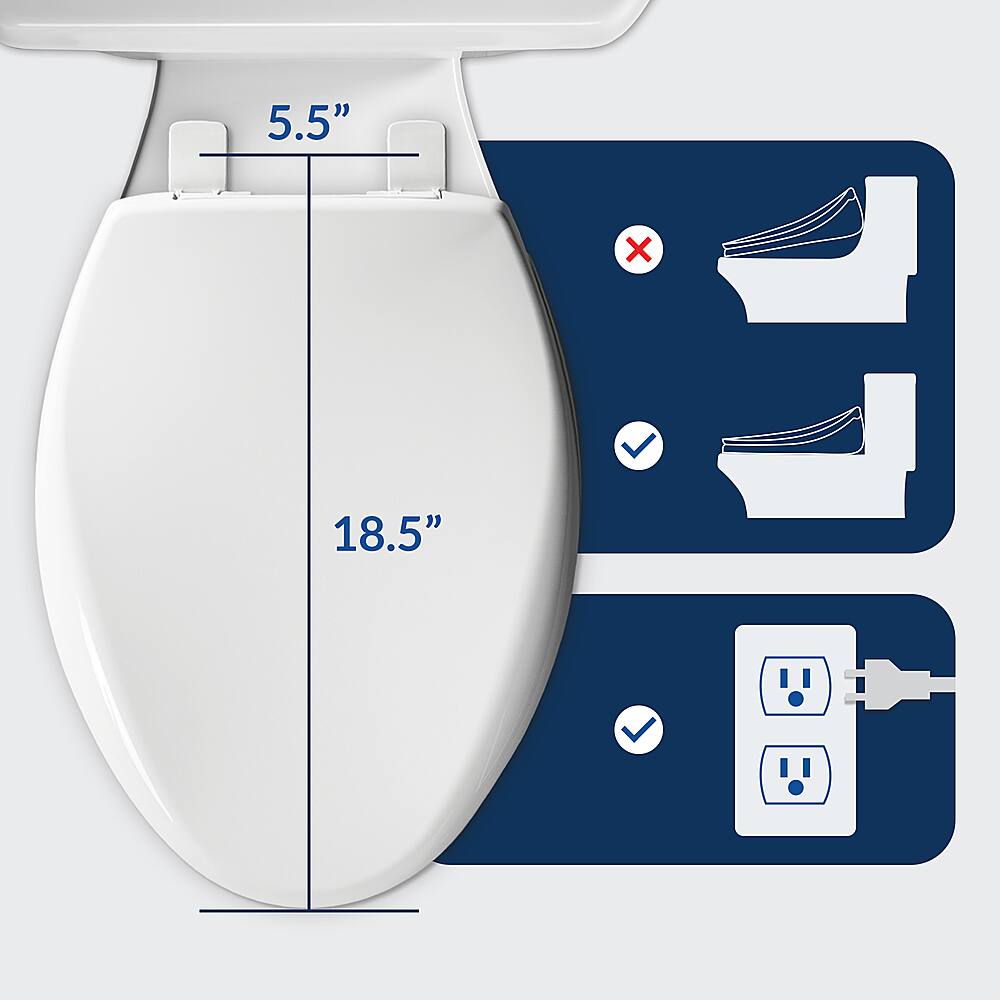 Alt View 20. Bio Bidet - Bio Bidet by Bemis - Discovery DLS Bidet Toilet Seat - Elongated - White.