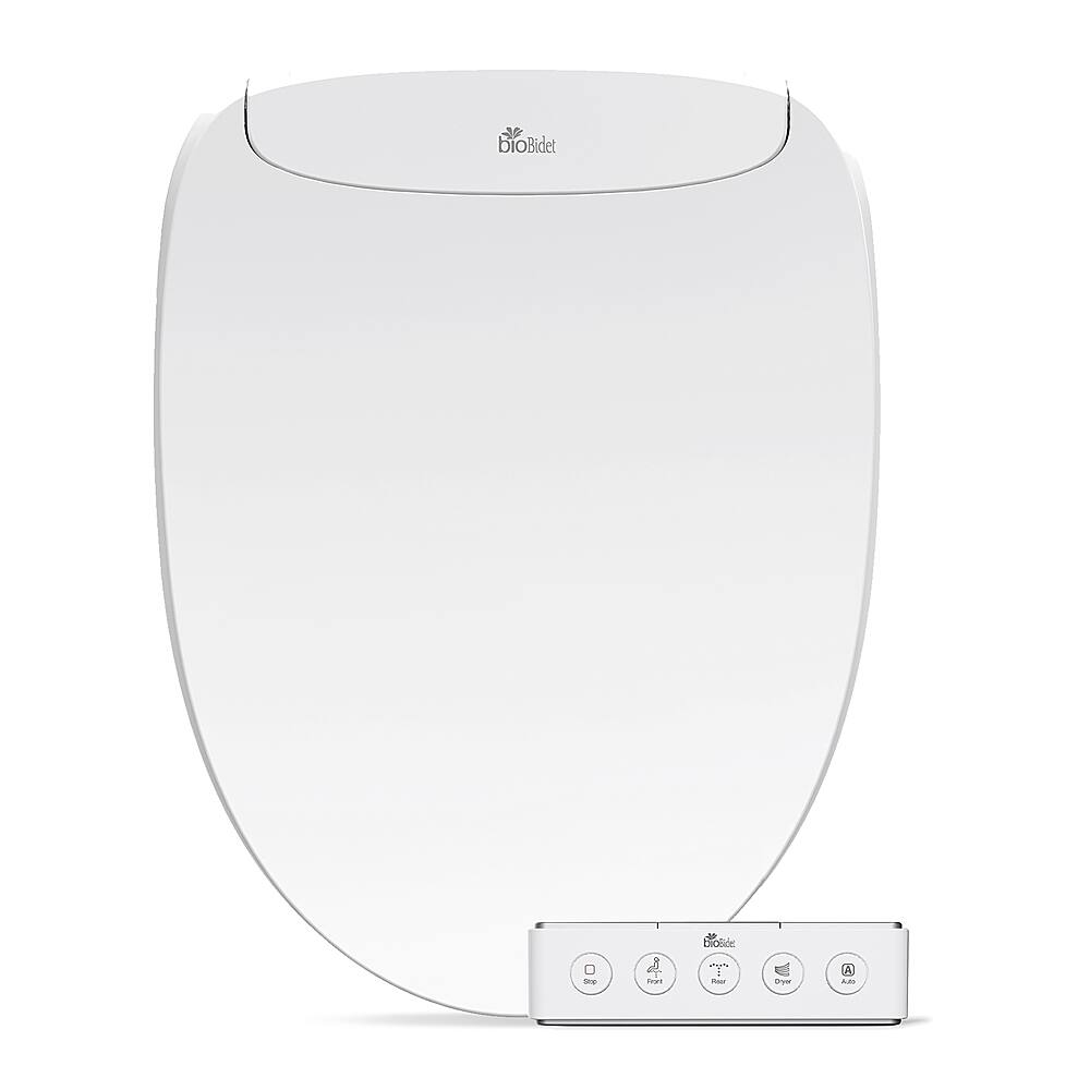 Front. Bio Bidet - Bio Bidet by Bemis - Discovery DLS Bidet Toilet Seat - Elongated - White.