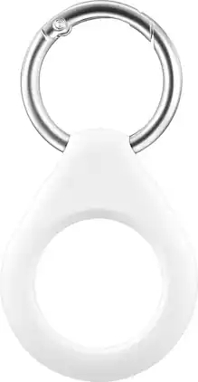 Insignia™ - Key Ring Case for Apple AirTag - White