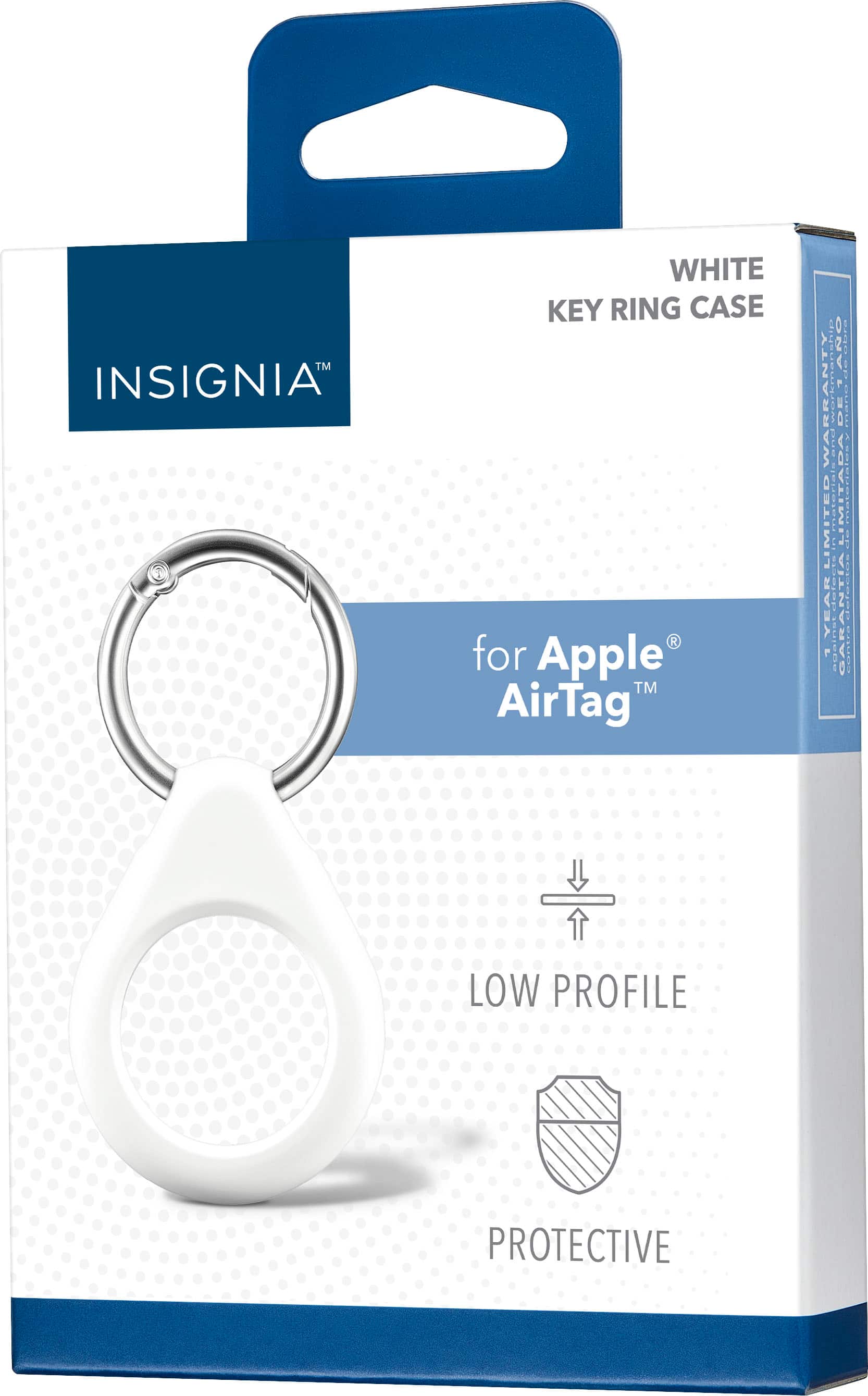 Alt View 15. Insignia™ - Key Ring Case for Apple AirTag - White.