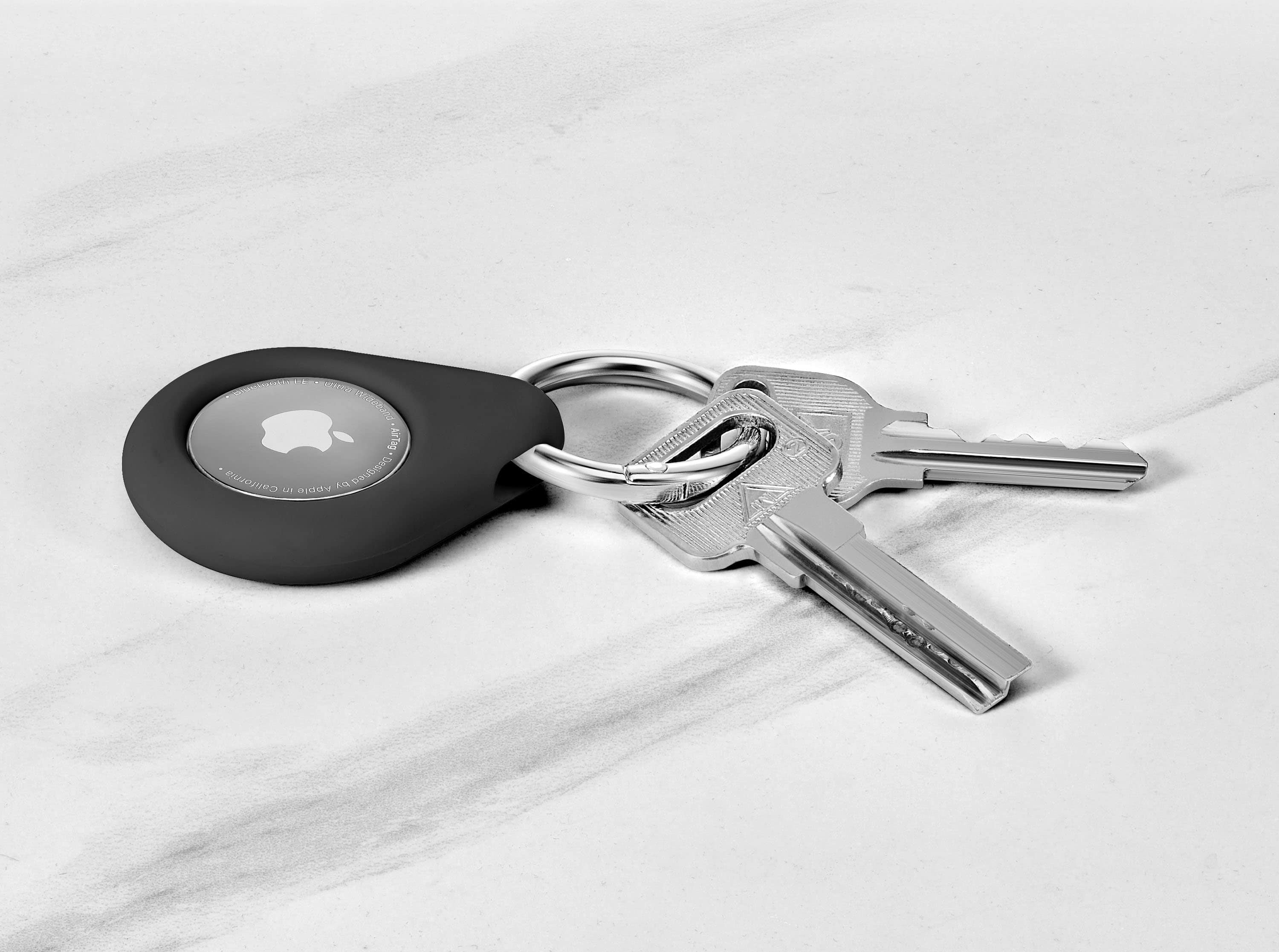 Alt View 13. Insignia™ - Key Ring Case for Apple AirTag - Black.